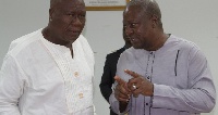 National Chairman of NDC, Kofi Portuphy (left) with Mahama