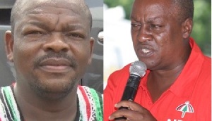 Kwame Dzokoto (Left) in a collage with Former President of Ghana, John Dramani Mahama