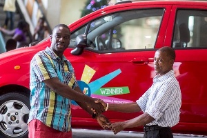 Mr. Francis Mensah wins Chevrolet saloon car