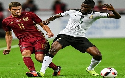 Thomas Partey [left]: Black Stars vs Uganda
