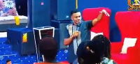 A picture of Prophet John Papa Jesus speaking to his congregation