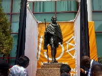 Mahatma Gandhi's statue has been relocated to Kofi Annan Centre of Excellence in ICT.