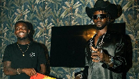 Black Stars Salis Samed (L) and Ghanaian musician Black Sherif (R)