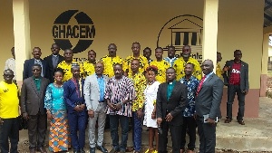 Officials from Clemonic Company Limited and Ghacem at the premises