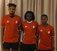 Kwame Kizito with his new teammates
