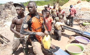 Galamsey operators at a concession