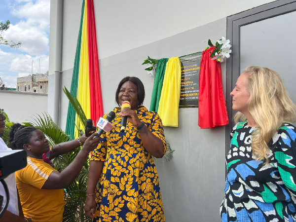 MESTI minister, Ophelia Mensah Hayford (Left) and Franziska Jebens (Right)