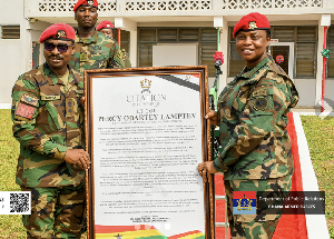 Lt Col Jacqueline Dela Galley (R) has taken over as first female head of the Military Police
