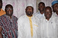 Nana Akufo-Addo, Dr Mahamudu Bawumia with some Gomoa chiefs