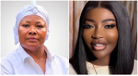 A picture collage of Agradaa (L) and Florence Obinim (R)
