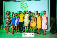 A photo of the beneficiaries and some volunteers