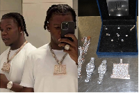 The twin brothers and some of the items seized from them