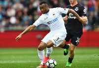 Jordan Ayew made his 13th appearance of the season for the Swans