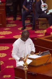 Finance Minister, Ken Ofori Atta on the floor of Parliament