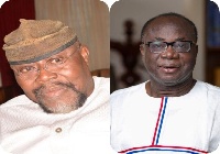Dr. Tamakloe (L) says he will not recognize Mr. Blay (R)as chairman of the NPP