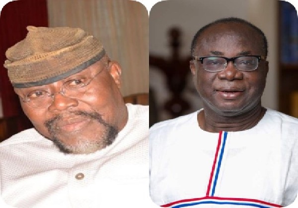 Dr. Tamakloe (L) says he will not recognize Mr. Blay (R)as chairman of the NPP