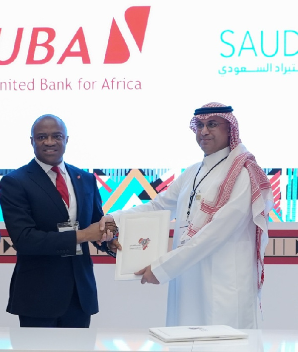 UBA's Oliver Alawuba and CEO, Saudi Export-Import Bank (SAUDI EXIM), Engr. Saad Akhaib