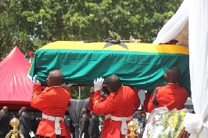 Major Maxwell Adam Mahama was given a State burial at the State House