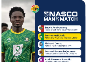 Aduana Stars’ Emmanuel Marfo grabbed the headlines in Week 3 of the Ghana Premier League