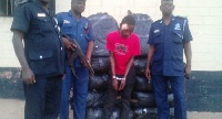 Suspect apprehended by the police