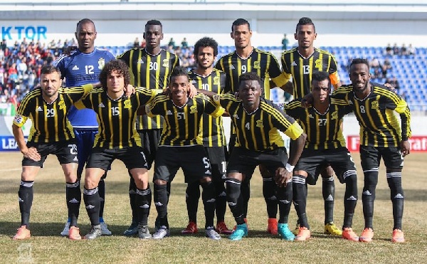 Sulley Muntari in the Al Ittihad's squad.