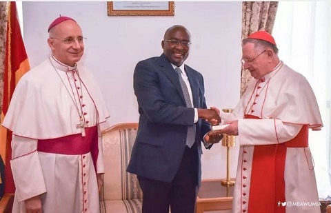 Cardinal Giuseppe Bertello was received by Vice President Dr Mahamudu Bawumia at the Flagstaff House