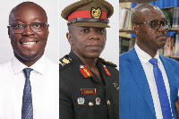 Finance Minister Dr Ato Forson (L) with the fmr Commissioner of Customs and DG of the NIB