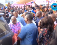 President Nana Addo Dankwa Akufo-Addo in the midst of crowd gathered at the event