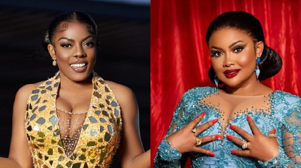 Nana Aba Anamoah (L) says Nana Ama McBrown (R) deserved a spot on the diplomatic passport list