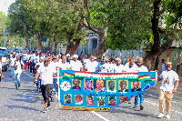 Some of the participants who took part in the walk