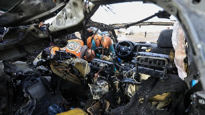 A scene from the attack