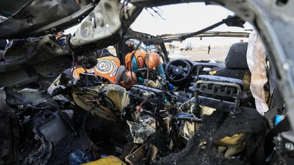 A scene from the attack