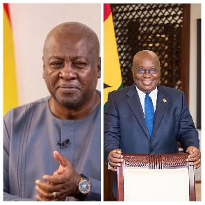 President Akufo-Addo (R) and Former President John Mahama (L)