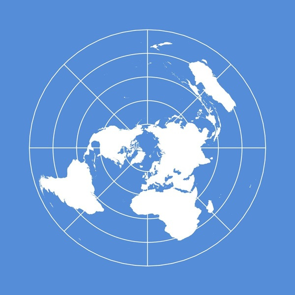 The  the size of Africa and the other continents on the new map
