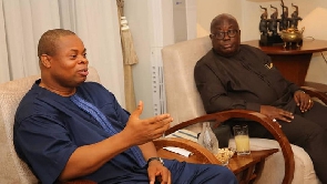 Franklin Cudjoe (L) with Nana Addo Dankwa Akufo-Addo