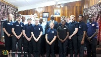 Perry Kwabla Okudzeto in a group photo with the delegation from Greater Manchester Police Cadet