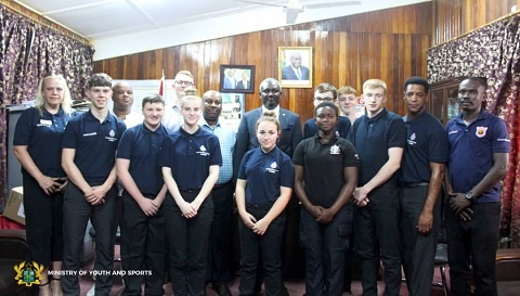 Perry Kwabla Okudzeto in a group photo with the delegation from Greater Manchester Police Cadet