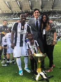 Kwadwo Asamoah with his family