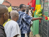 Isaac Nsiah among other dignitaries commissioning the school project