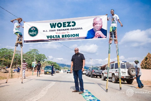 John Mahama is on a six-day campaign tour in the Volta Region