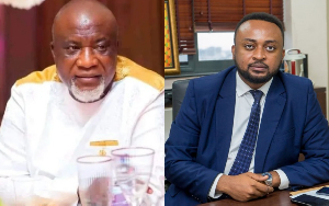 Vincent Ekow Assafuah (R) is demanding an  unqualified apology from Hopeson Adorye