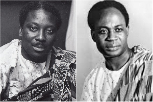 Dr Alex Quaison-Sackey (L) has been accused of selling out Dr Kwame Nkrumah to the CIA