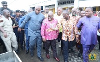 President Akufo-Addo with Dr Joseph Siaw Agyepong, Chairman of the Jospong Group of Companies