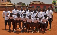Team Hearts of Oak with the students and teachers of the School