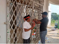 Angry party supporters locked up state agencies with padlocks