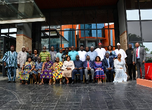 The briefing took place at the Sheraton Hotel in Accra on Wednesday, April 23, 2026