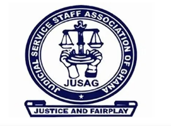 Logo of the Judicial Service Staff Association of Ghana (JUSAG)