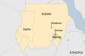 The map of Sudan