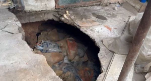 Parts of the market has caved in due to galamsey activities