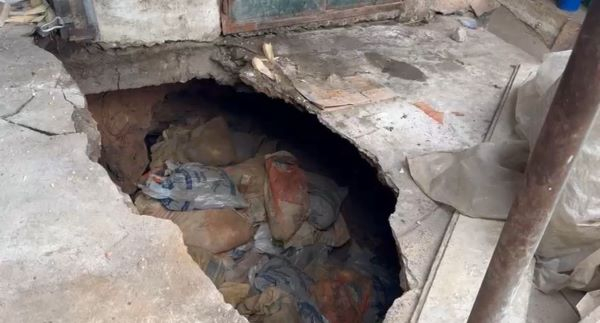 Parts of the market has caved in due to galamsey activities